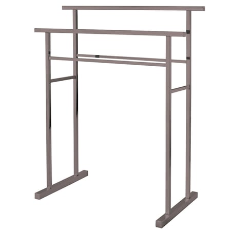 Kingston Brass SCC8248 Pedestal Steel Construction Towel Rack, Brushed Nickel SCC8248